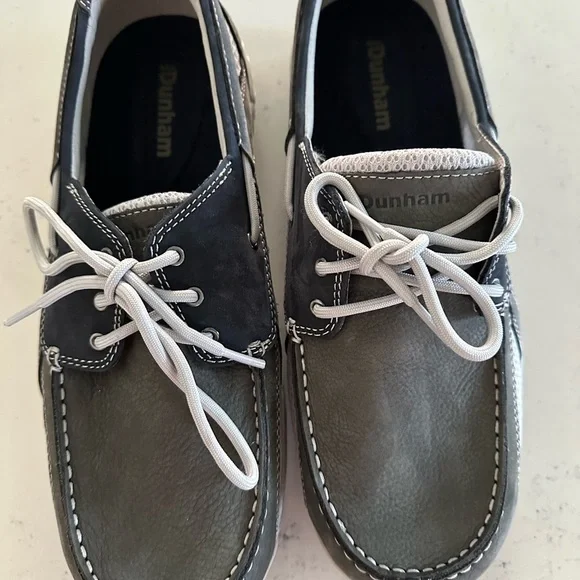 Dunham Charcoal Leather Men's Shoes size 10 - Picture 8 of 8